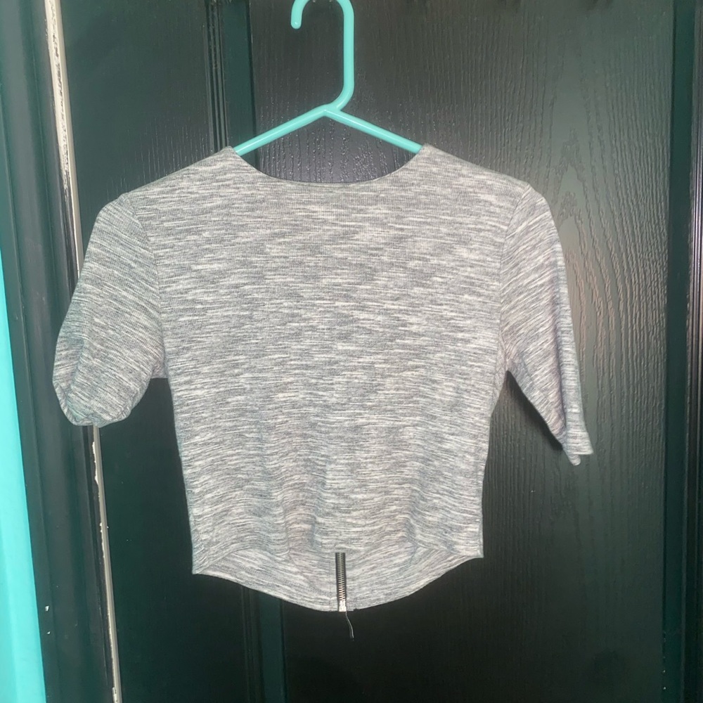 Zip up crop top